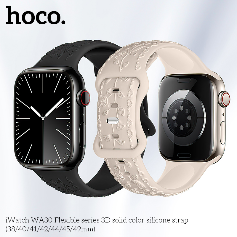 Correa HOCO WA30 de silicona para Apple Watch en negro y beige
