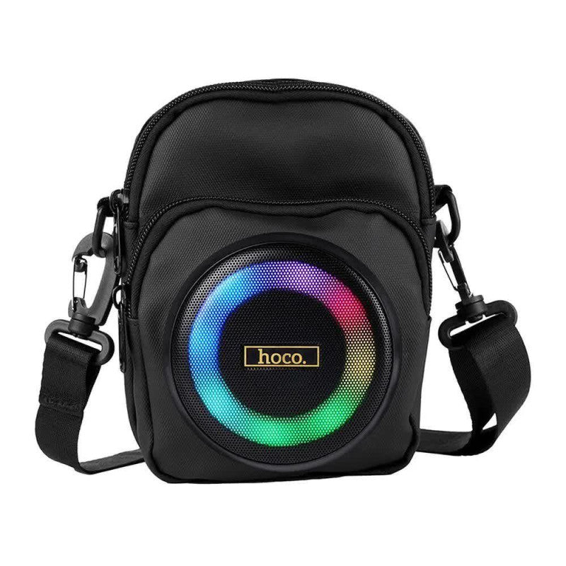 Parlante bolso HOCO HC41 negro con revestimiento de nailon