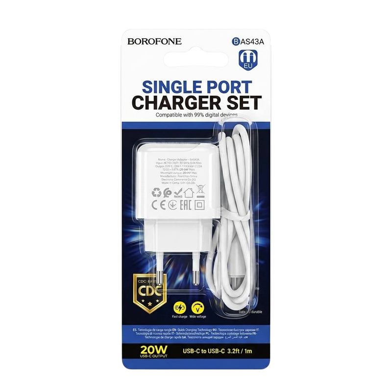 BOROFONE BAS43A packaging del set con cable