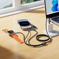 Cable HOCO CW64 3 en 1 con Apple Watch, Lightning y USB-C