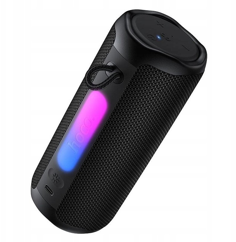 Parlante Bluetooth HOCO HC50 negro con luces RGB