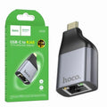 Adaptador HOCO UA35 Tipo C a Ethernet RJ45 gris metalizado