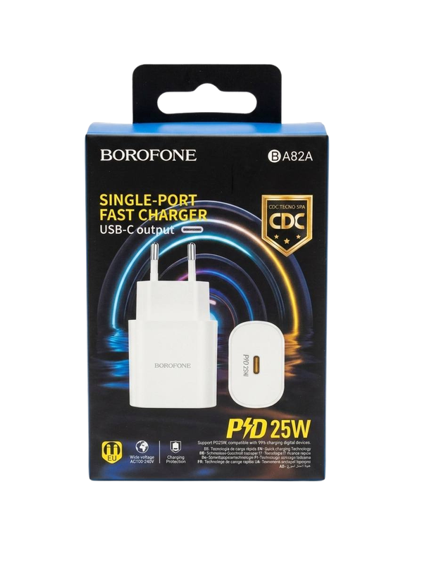 Packaging del adaptador BOROFONE BA82A PD 25W