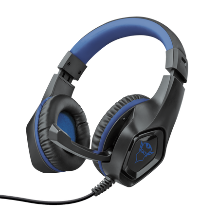 Audífonos Trust GXT 404B Rana en ángulo con el micrófono desplegado