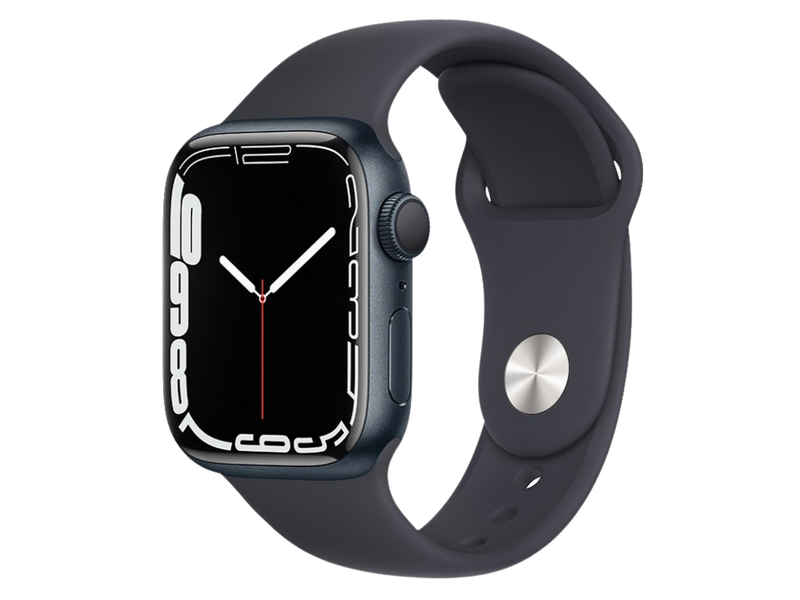 Correa HOCO WA01 de silicona negra montada en un Apple Watch
