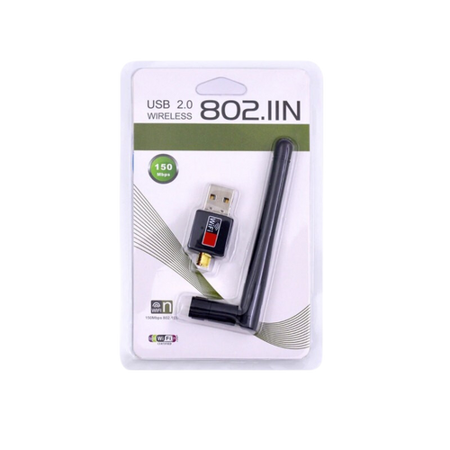 Antena WiFi USB negra para PC y notebook