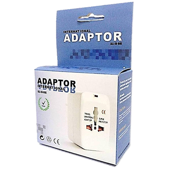 Adaptador de viaje universal vista de las conexiones