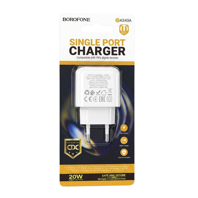 Caja del cargador BOROFONE BAS43A single port 20W