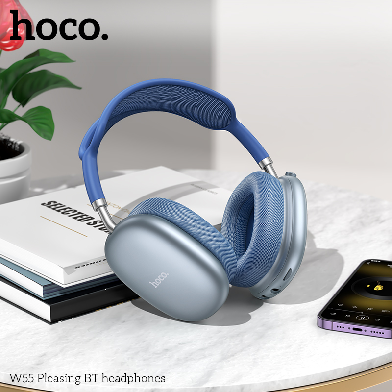 Audífonos de diadema HOCO W55 Pleasing color azul
