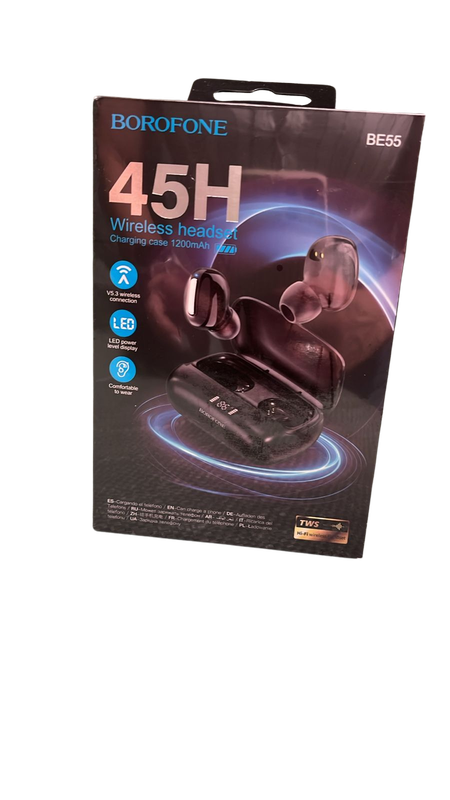 Packaging de los audífonos BOROFONE BE55 45H