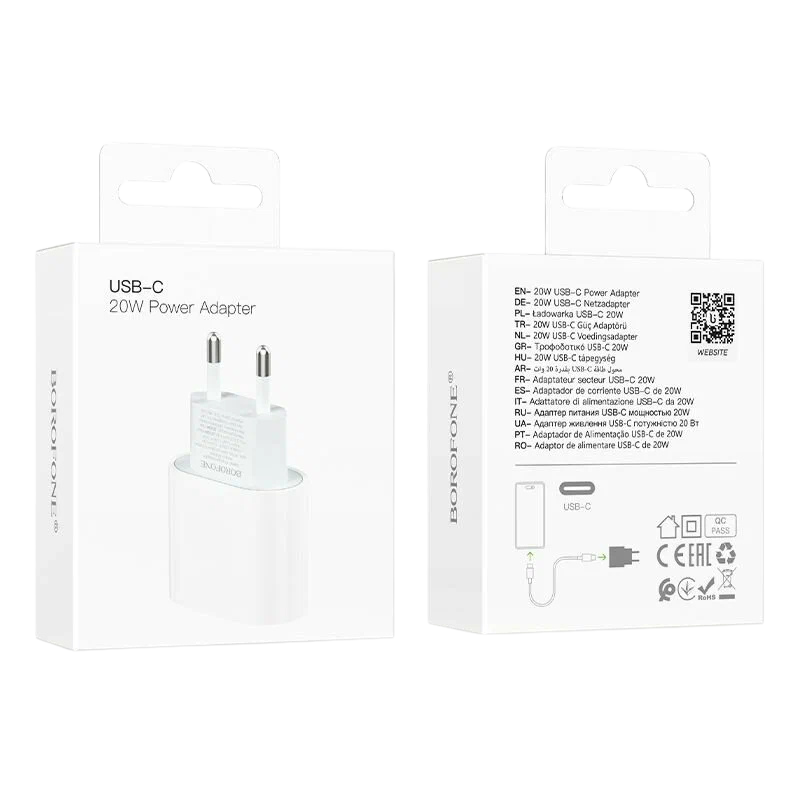 Packaging del cargador BOROFONE BA100A 20W