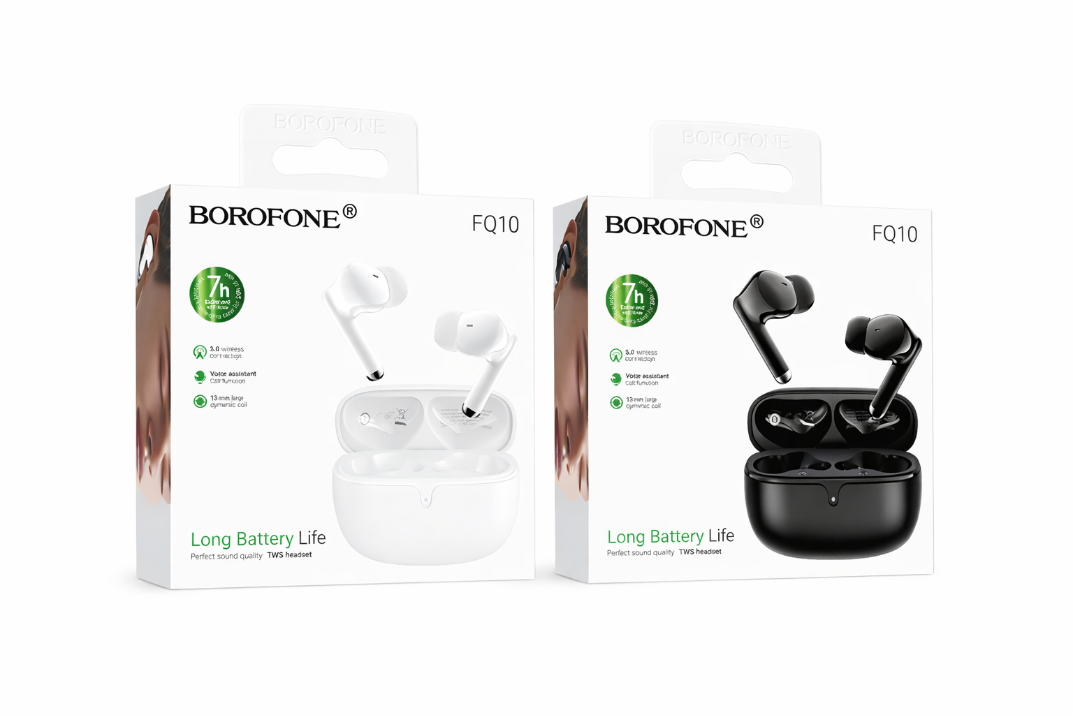 Audífonos Bluetooth BOROFONE FQ10 TWS – 7 Horas de Batería – Bluetooth 5.4 – Sonido HD con Gomita Ergonómica