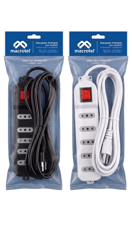 Alargador eléctrico Macrotel de 3 m con certificación SEC