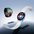 Smartwatch HOCO Y38 AMOLED en negro y plateado con pantalla circular