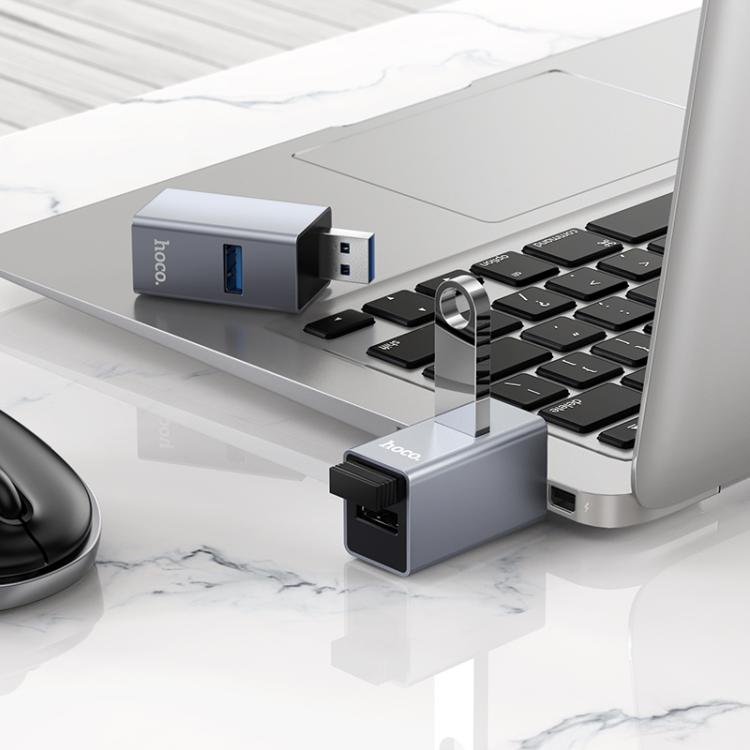 Hub HOCO HB54 3 en 1 USB de aluminio