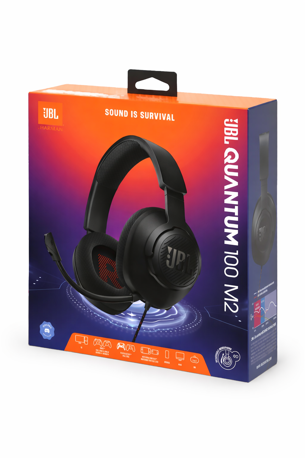 Audífonos Gamer JBL Quantum 100 M2 con Micrófono Extraíble Jack 3.5 mm