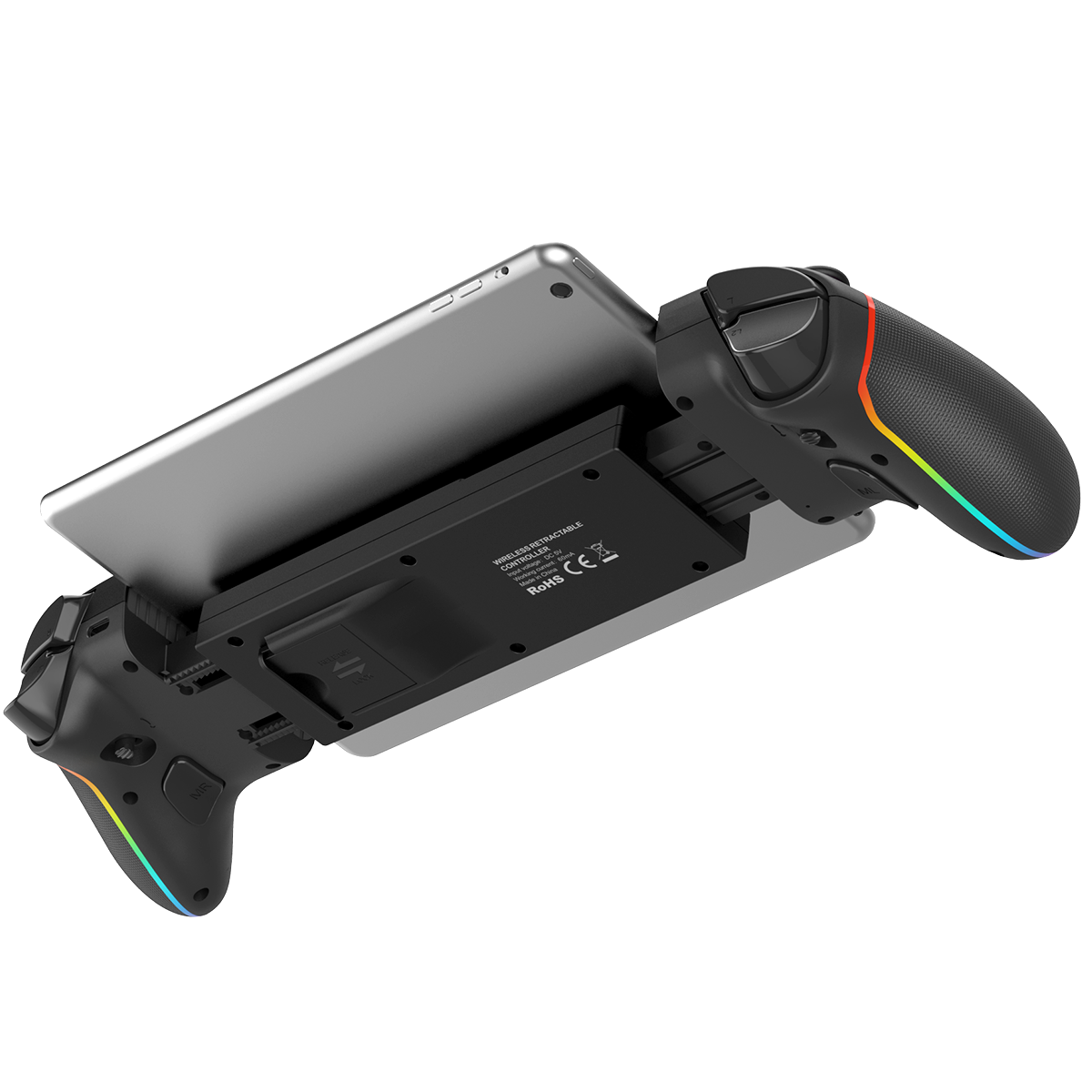Vista trasera del control iPEGA PG-9122 con su soporte