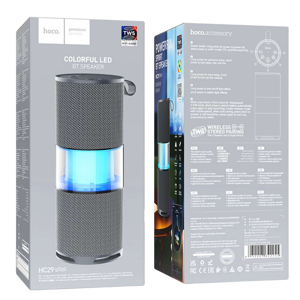 Empaque del parlante Bluetooth HOCO HC29