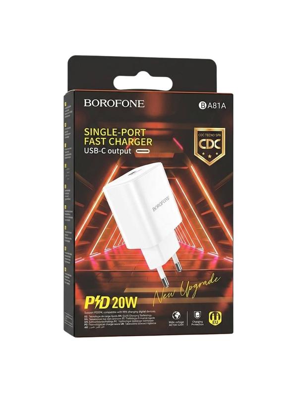 Packaging BOROFONE BA81A set con cable USB-C