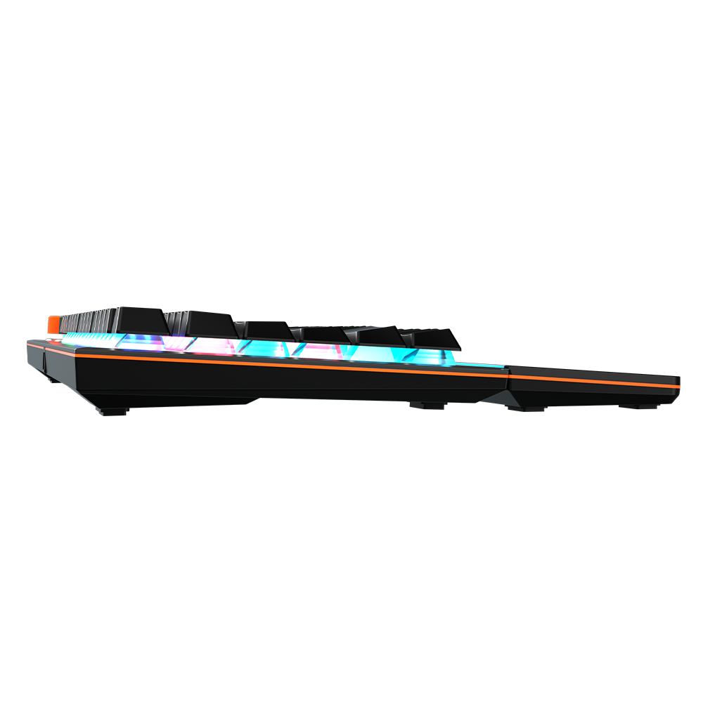 Perfil lateral del teclado mecánico Meetion MK500