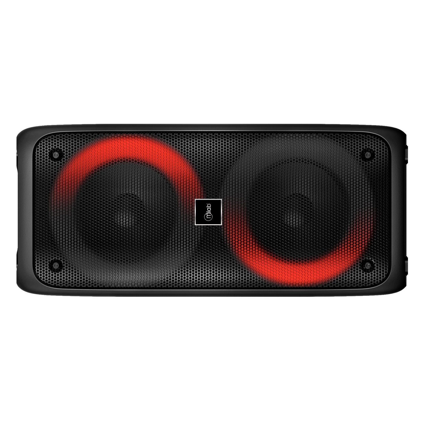 MLAB Flaming Funky en posición horizontal mostrando los dos parlantes