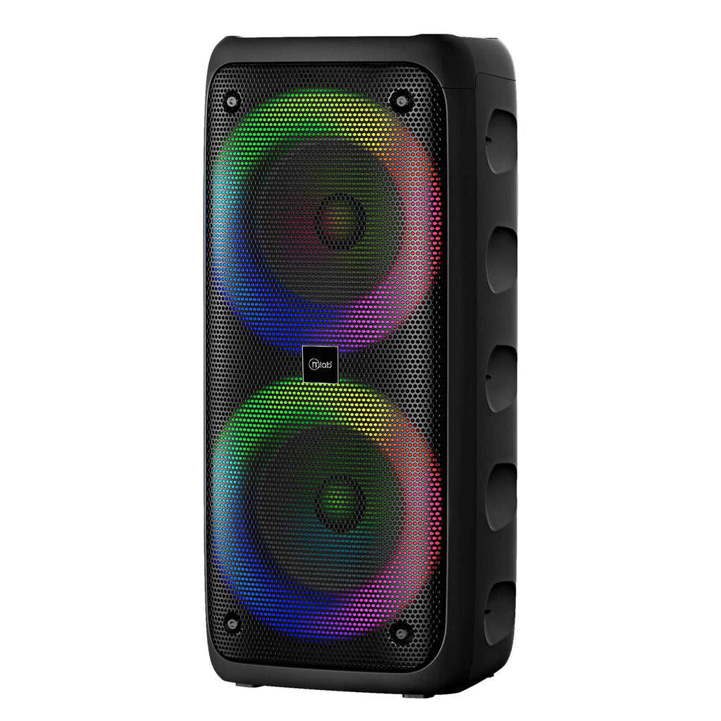 MLAB Flaming Funky de frente con las luces LED encendidas