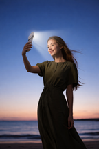 Luz LED Selfie K160 – Mini Ring Light Portátil Recargable 2700K–6500K