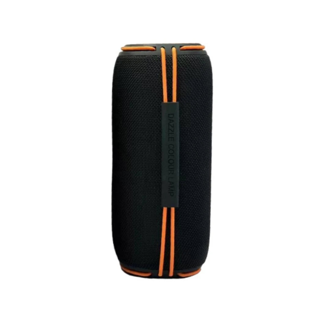 Parlante AIBIMY MY272BTS de pie, revestimiento textil negro con franja naranja