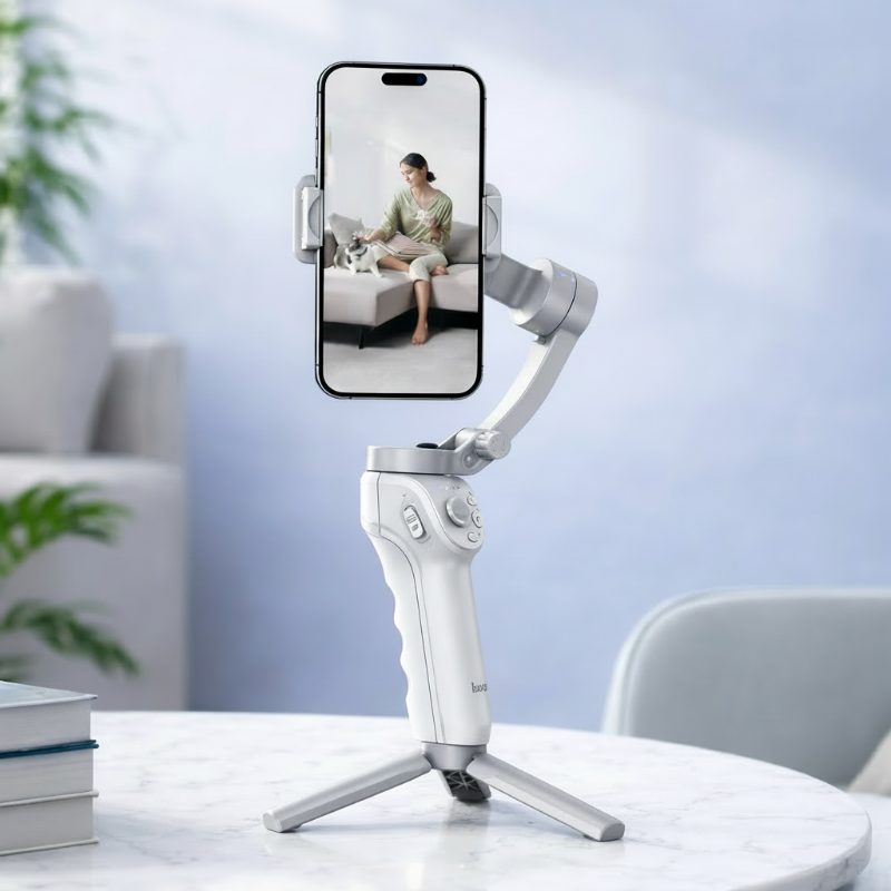 Estabilizador HOCO K24 – Gimbal 3 Ejes con Seguimiento Inteligente