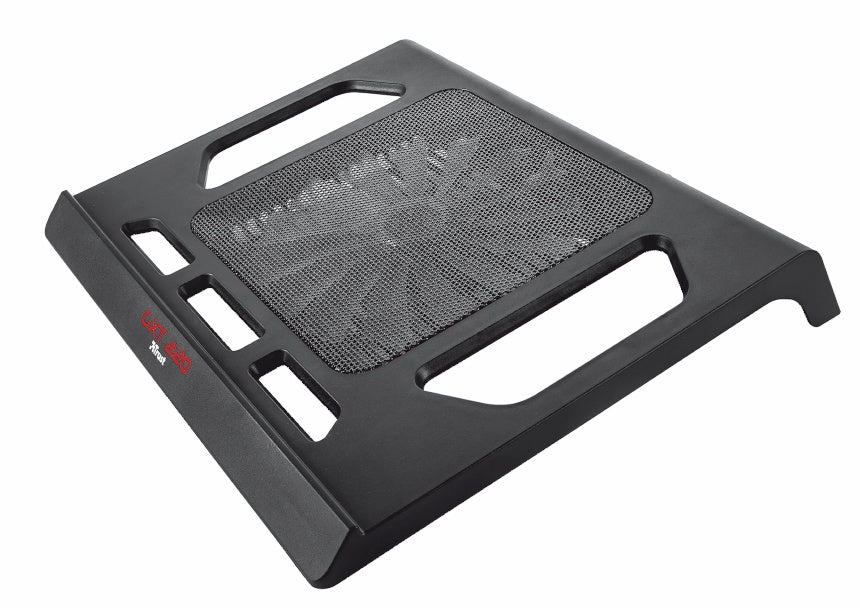 Base Trust GXT 220 Kuzo con un notebook apoyado encima