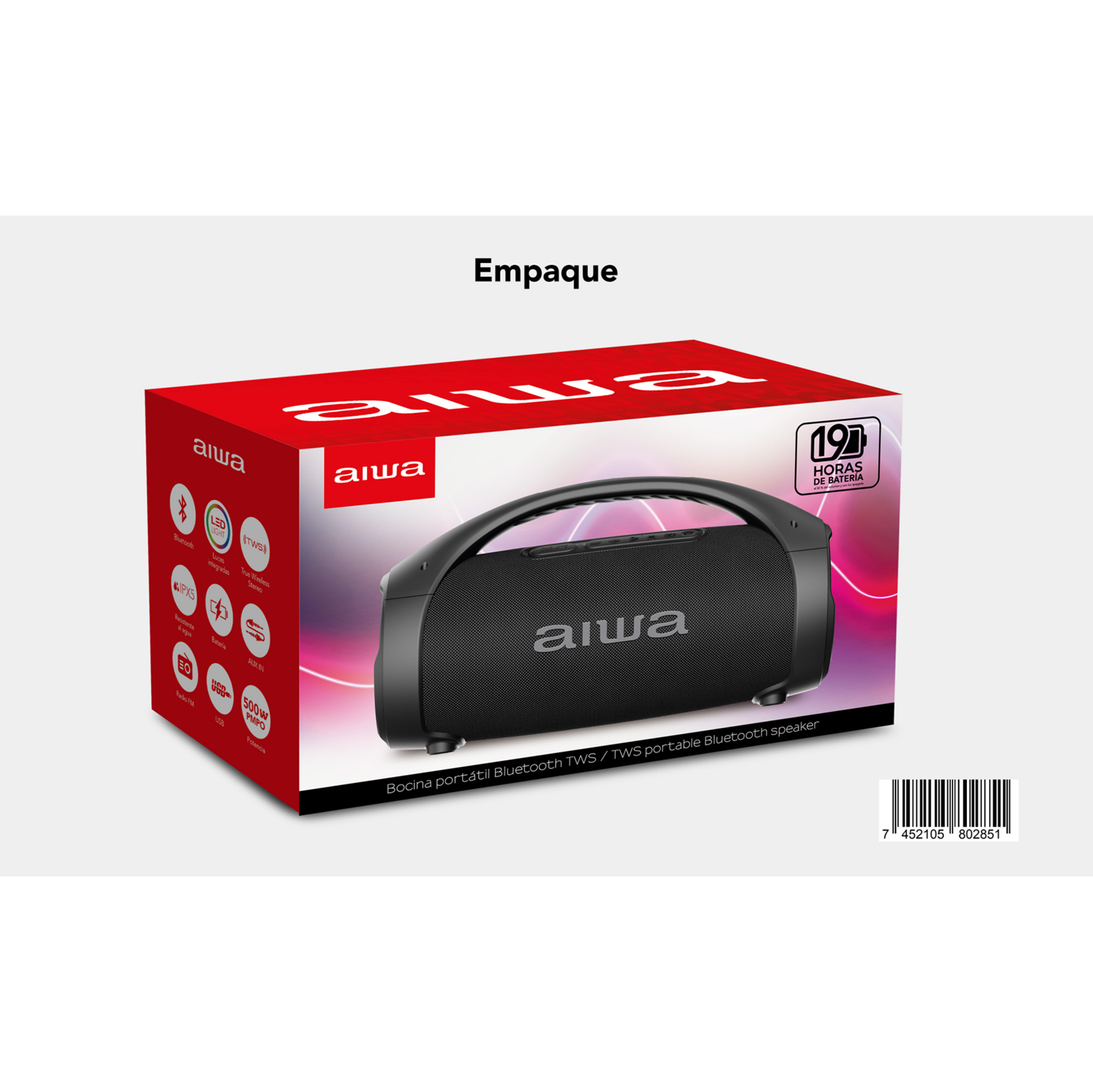 Caja del parlante AIWA AW-S144BT