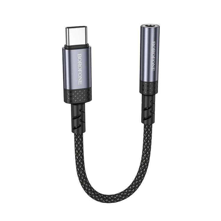 Adaptador de audio BOROFONE BV24 Tipo C a 3,5 mm gris metálico