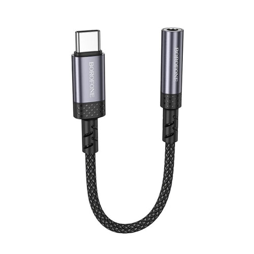 Adaptador de audio BOROFONE BV24 Tipo C a 3,5 mm gris metálico