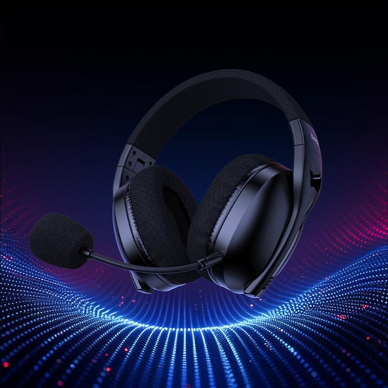 Audífonos HOCO W114 con su receptor USB de 2,4 GHz