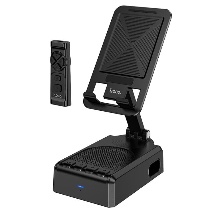 Soporte de teléfono con parlante Bluetooth HOCO HC45 Wave negro