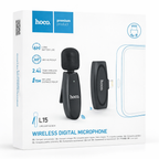 Micrófono Inalámbrico HOCO L15 – Lavalier Digital Wireless (Tipo C / Lightning / Dual)