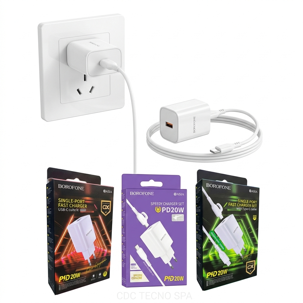 Cargador Borofone BA81A Adaptador Blanco