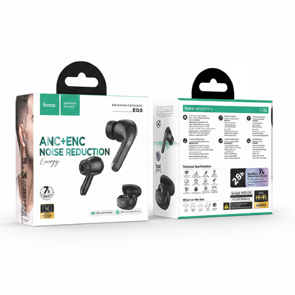 Airpods Hoco EQ5 ANC + ENC Negro