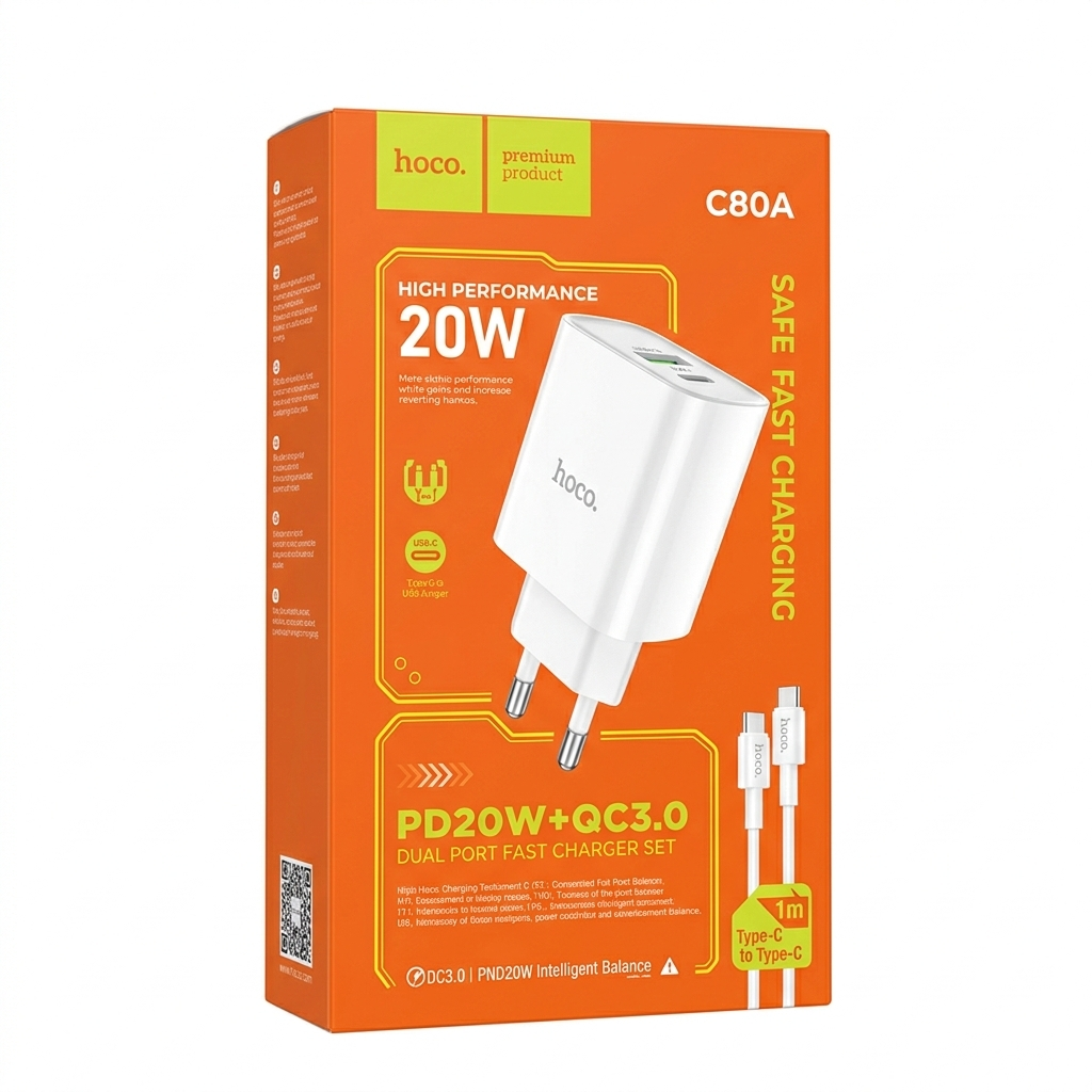 Cargador Hoco C80A Doble Puerto PD20W + QC3.0