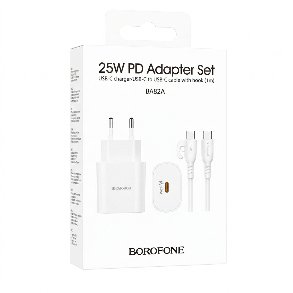 Cargador Borofone BA82A Set Tipo C a Tipo C 25W