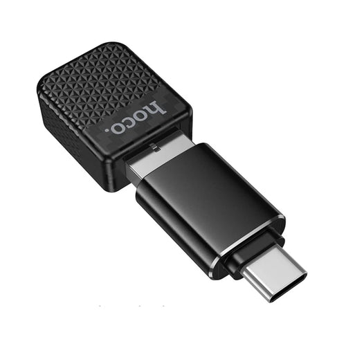 Adaptador HOCO HU3 Tony con conector USB-A y adaptador USB-C