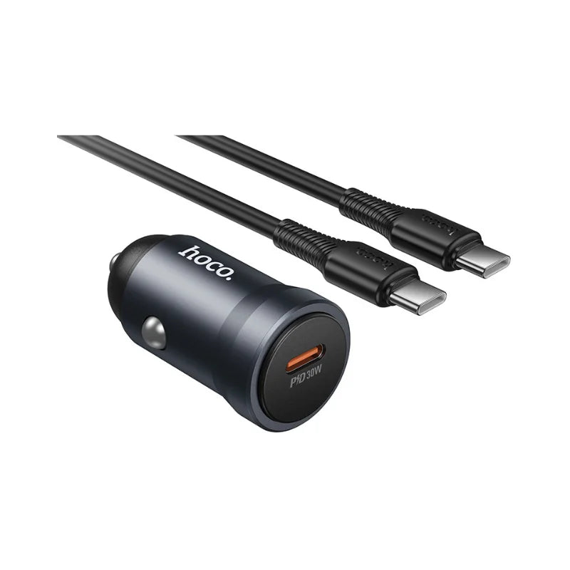 Cargador de auto HOCO Z62A Energy USB-C 30W de aleación de aluminio