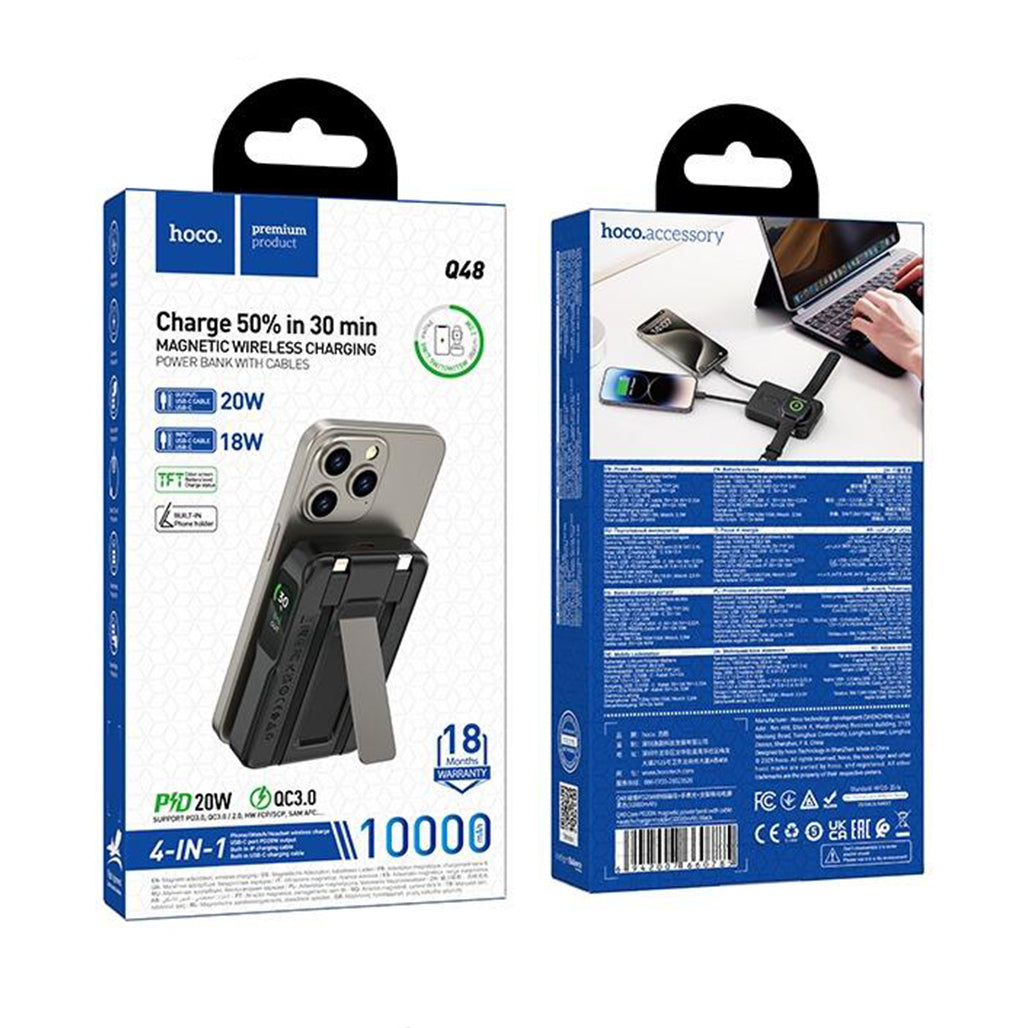 Caja del power bank magnético HOCO Q48 Core 10.000 mAh