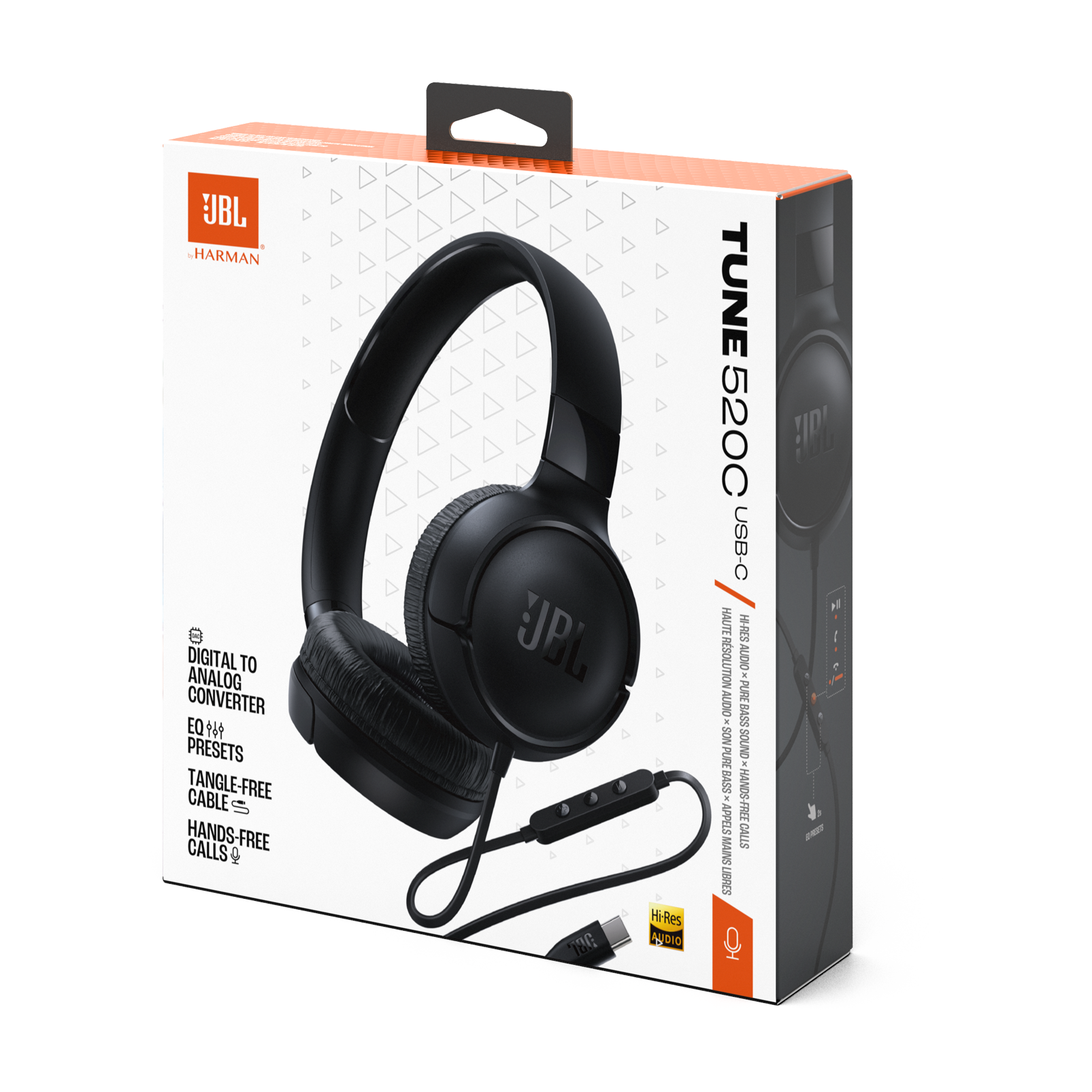 Caja del JBL Tune 520C USB-C