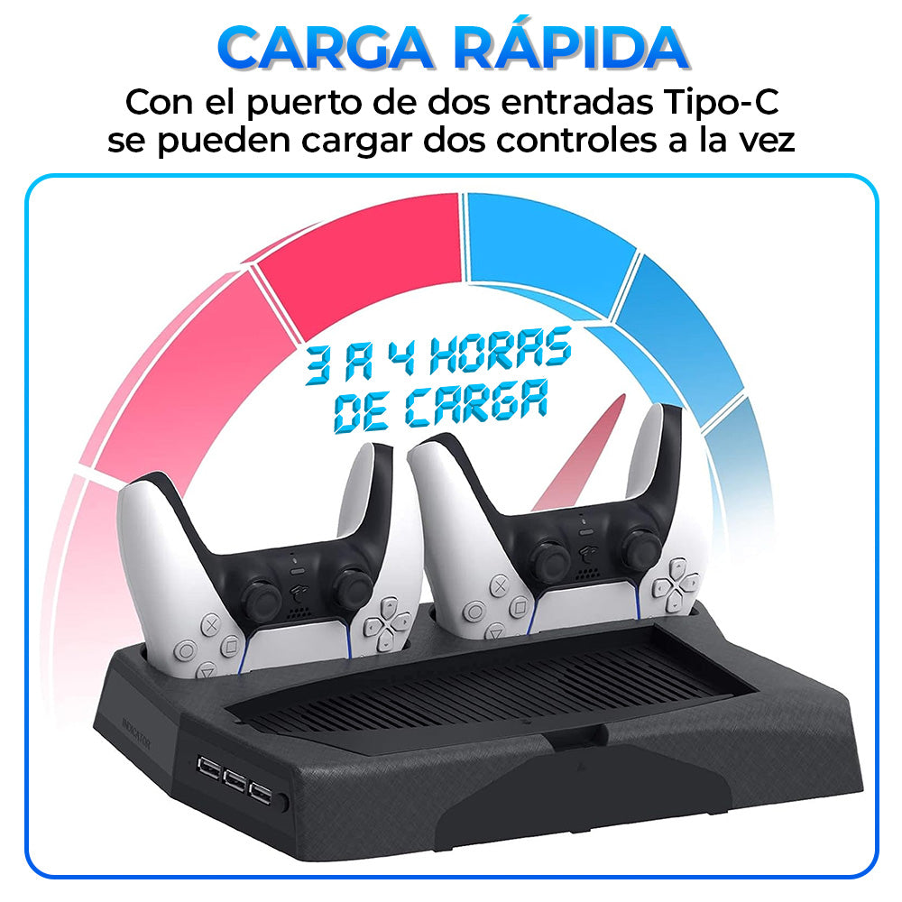 Puertos USB de la base de carga para PS5 Slim