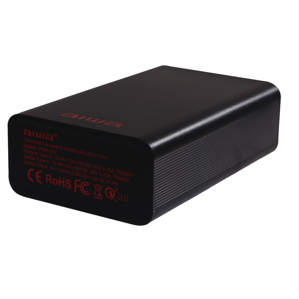 Power bank AIWA PAW-650 en ángulo