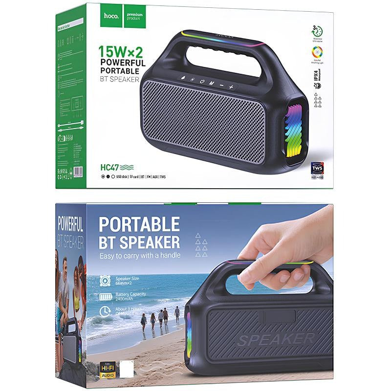 Caja original del parlante HOCO HC47 Delight de 15W x2