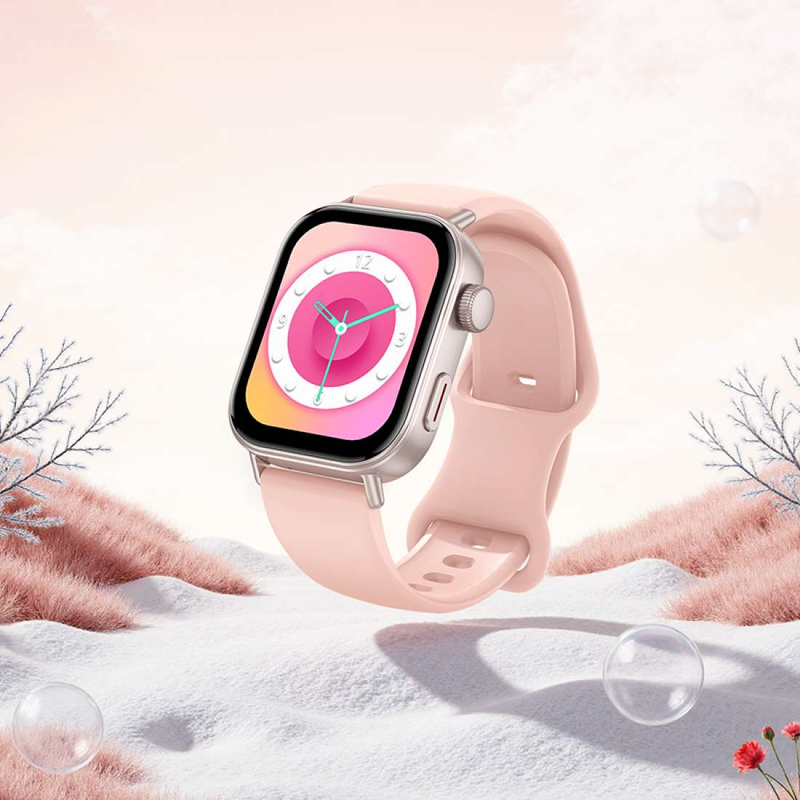 Smartwatch HOCO Y32 rosado con pantalla de 1,75 pulgadas