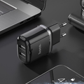 Cargador HOCO N4 Aspiring doble puerto USB negro