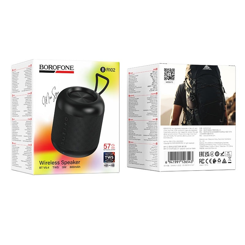 Caja original del parlante BOROFONE BR102 Gratificado